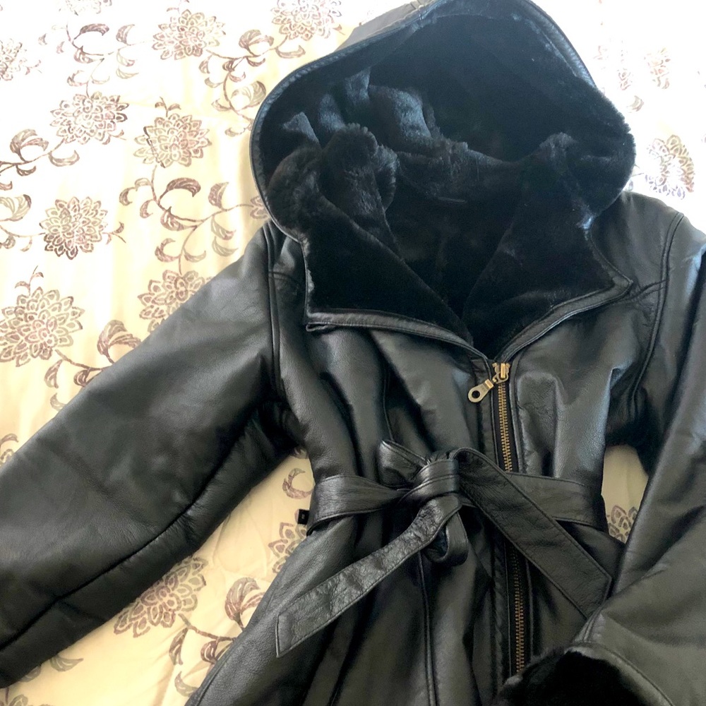 Leather coat